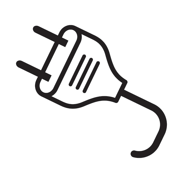 Vector electric plug elegant icon on trendy design