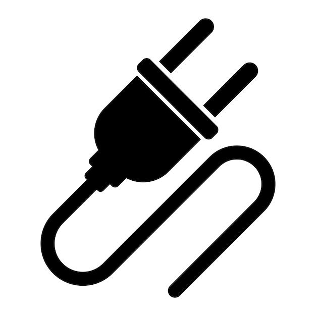 Electric plug icon logo illustration design template