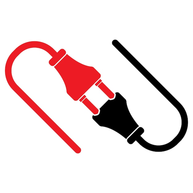 Electric plug icon logo illustration design template