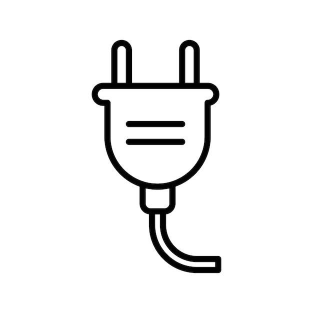 Electric plug icon on trendy design