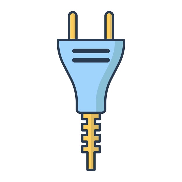 Electric plug icon on trendy design