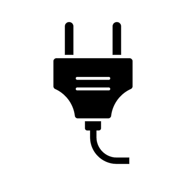 Electric plug icon vector on trendy design