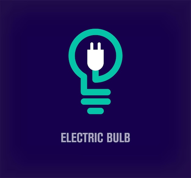 Vettore logo della spina elettrica all'interno della lampada unica crescita creativa e vettore del modello del logo del marchio aziendale