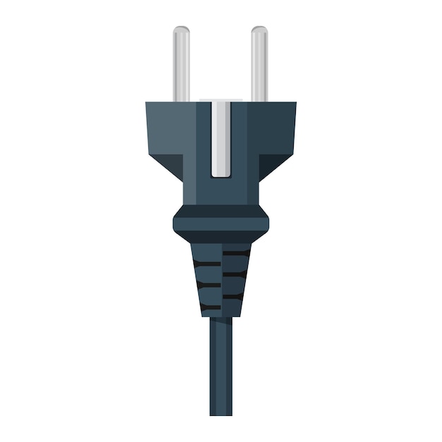 Vector electric plug on white background vector illustration in flat design