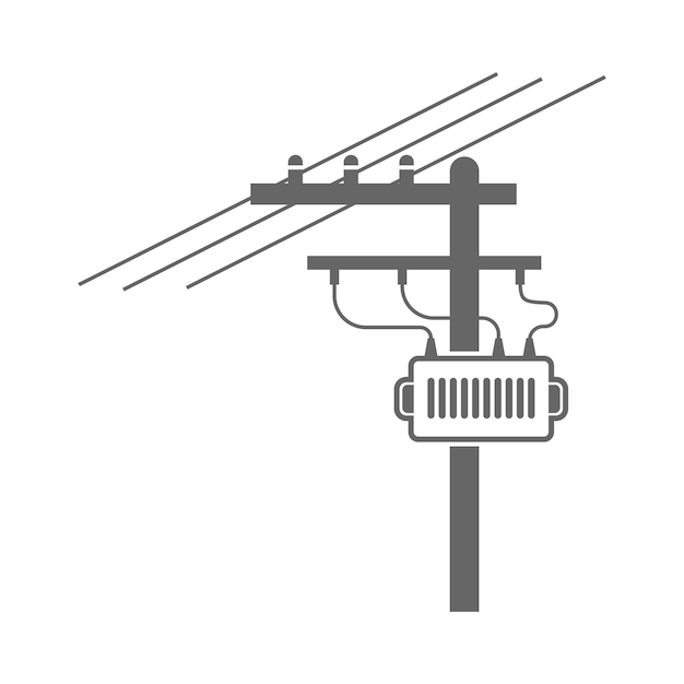 Vector electric pole icon design