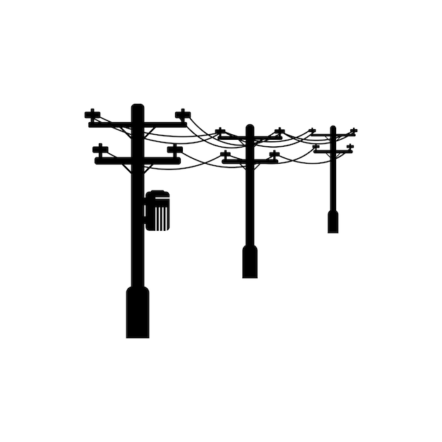 Electric pole icon vector illustration symbol design