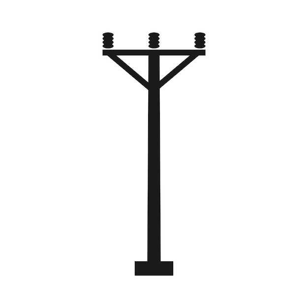 Vector electric pole icon vector