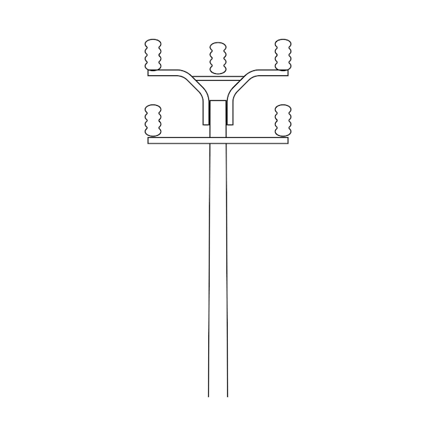 벡터 전기 기둥 아이콘 터