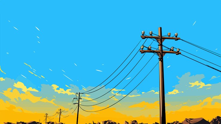 Vector electric pole vector cable break wallpaper free image