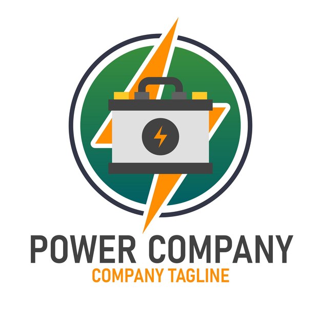 Electric Power Base Logo Editable Vector