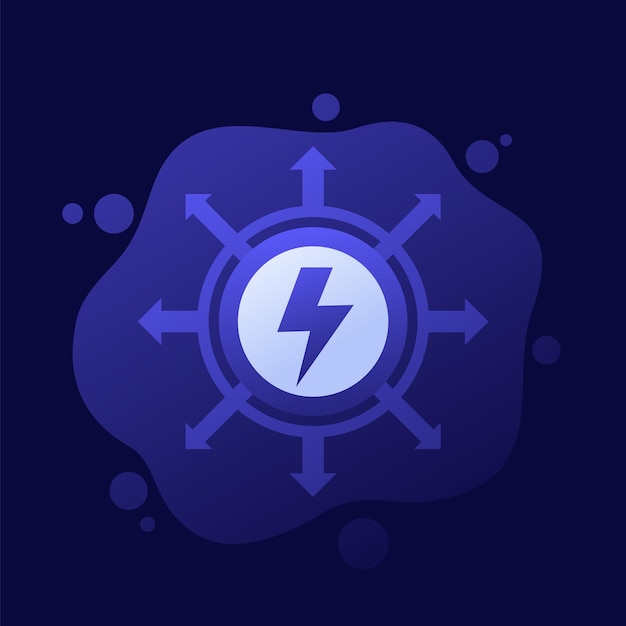 Vector electric power distribution icon, vector design