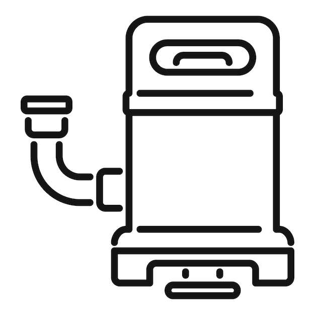 Electric pump icon outline vector Engine valve Power machinery