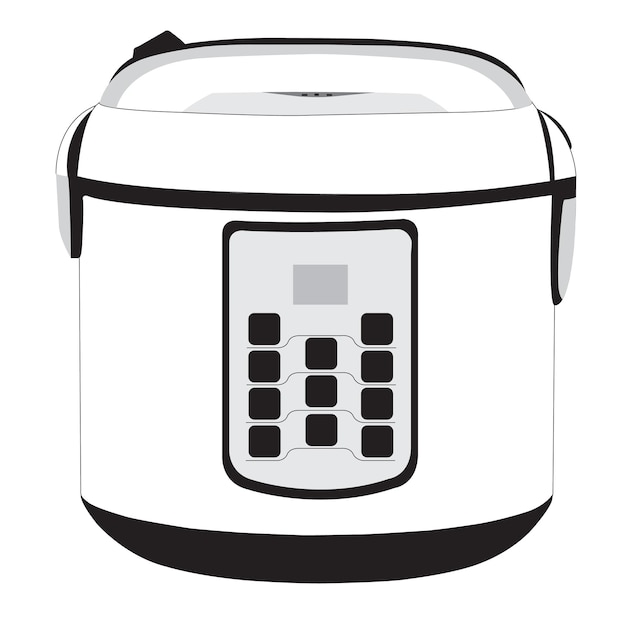 Vector electric rice cooker illustration vector design on white background