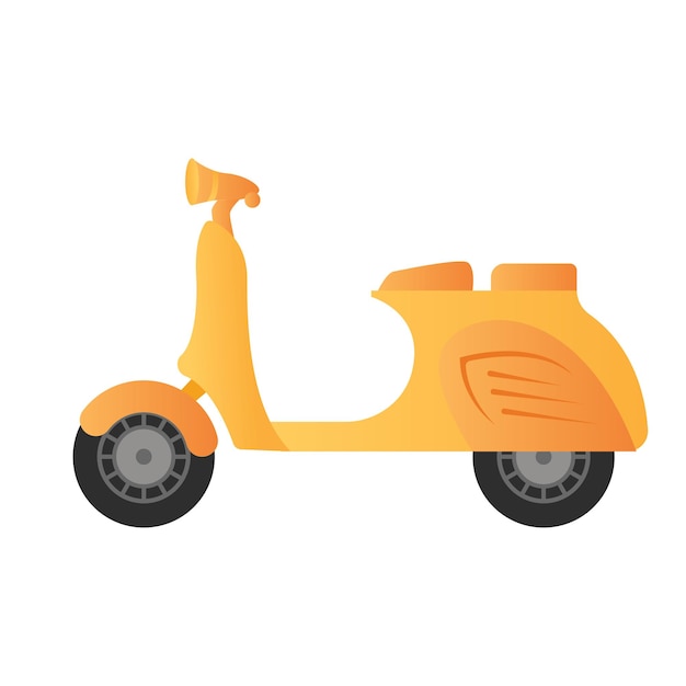 Electric scooter illustrations on transparent background