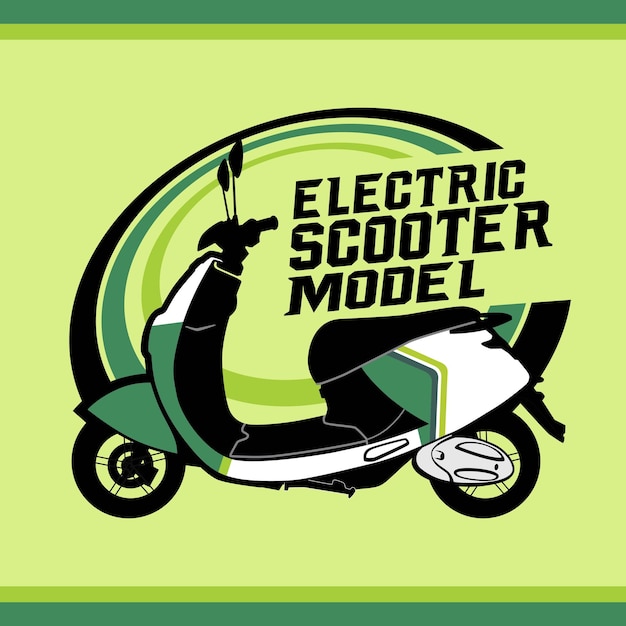 Electric scooter model vector