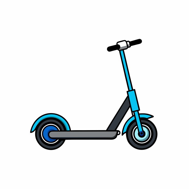 Vector electric scooter silhouette
