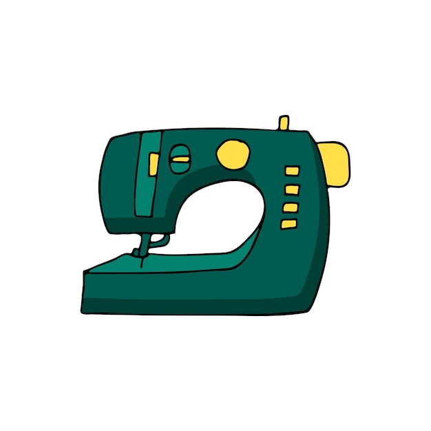 Electric sewing machine illustration in vector Electric sewing machine icon in vector