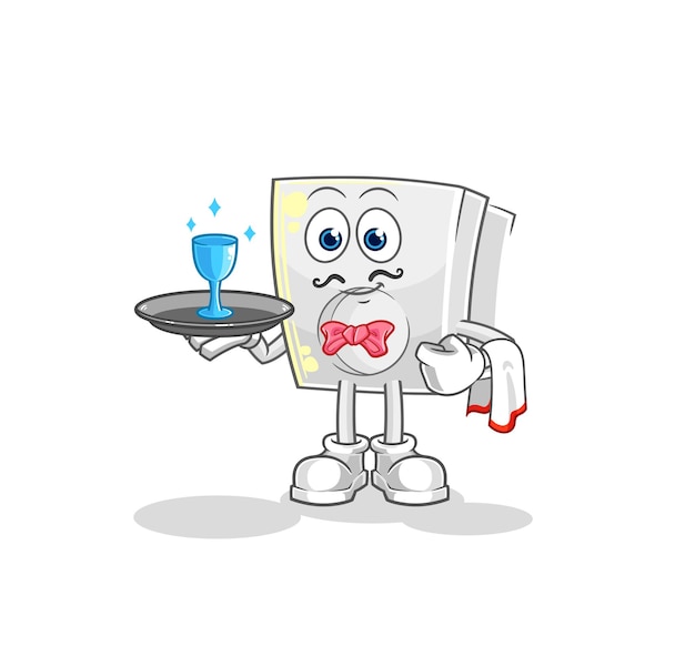 Electric socket waiter cartoon cartoon mascot vector