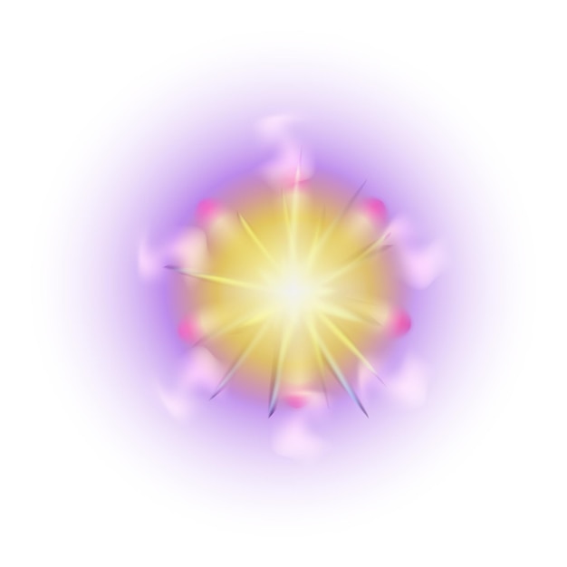 Vector electric sphere magic power ball glowing plasma