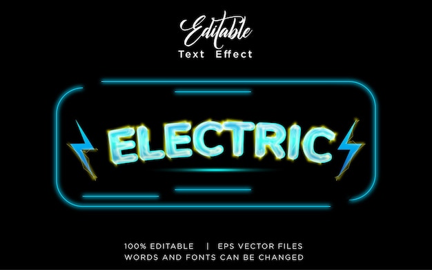 electric text effect