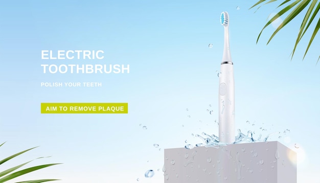 Electric toothbrush ad banner