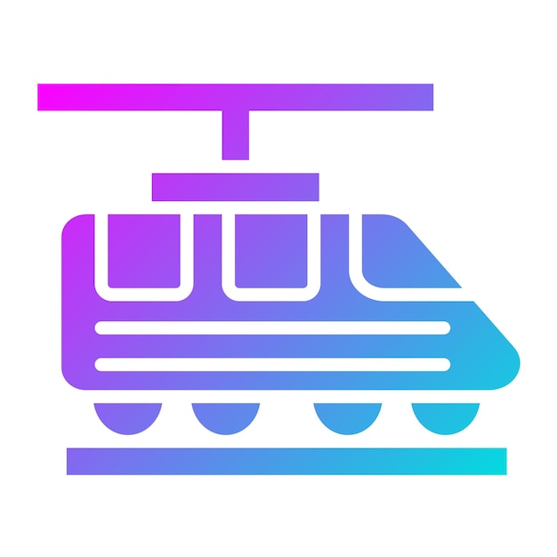 Vector electric train vector icon design illustration