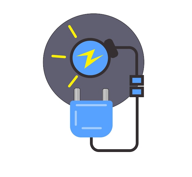 電気のベクトルのロゴの図