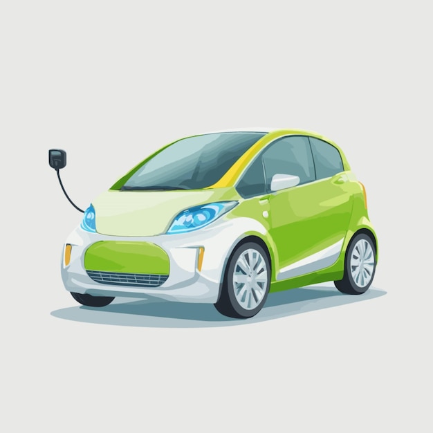 Vector electric vehicle vector on a white background