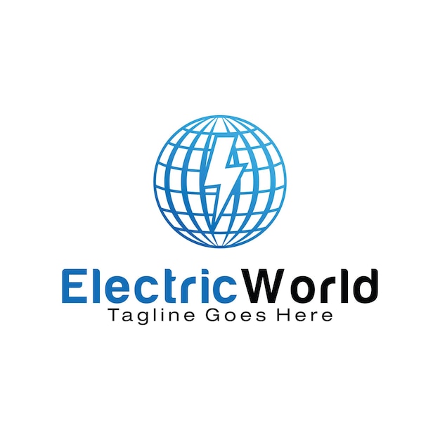 Electric World logo design template