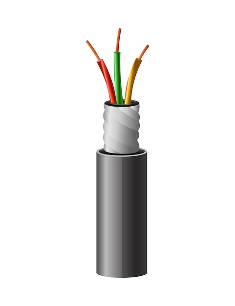 Vector electrical copper cable. electric wire.