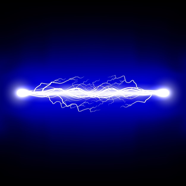 Electrical discharge. Lightning.  illustration.