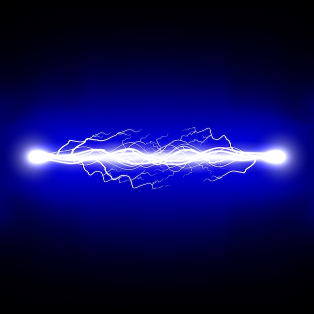 Vector electrical discharge. lightning.  illustration.