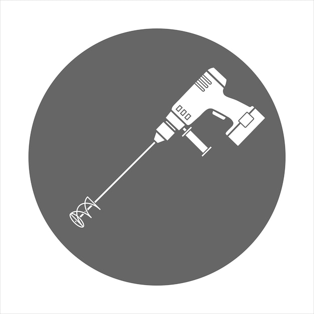 Electrical hand concrete mixer Icon of work tool