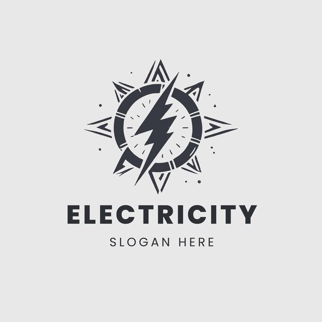 electrical logo in a monochrome