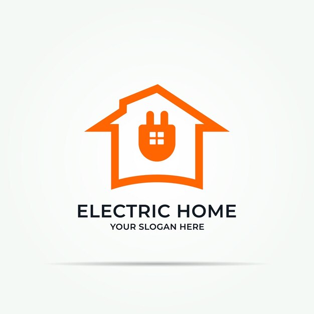 Electrical plug house collection logo