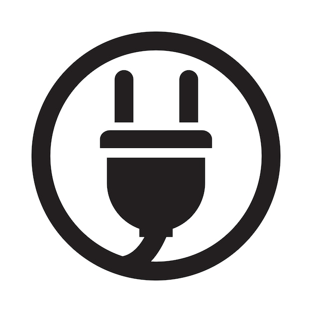 Electrical plug Logo Template charging point logotype