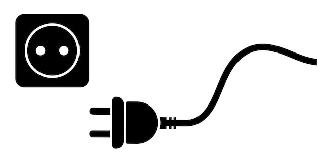 Electrical plug and a socket Electricity concept vector illustration