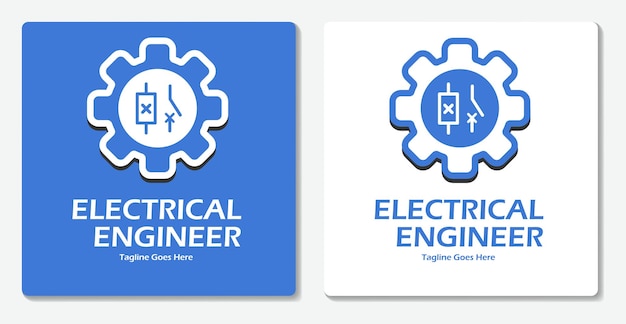 Electrical simple logo icon flat design