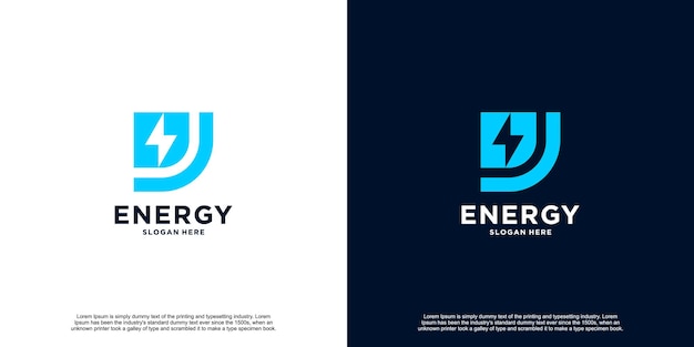 Vector electrical thunder logo design inspiration