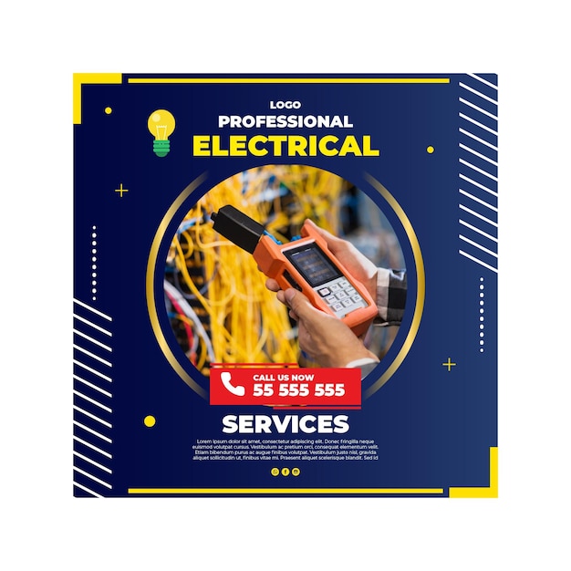 Electrician flyer template