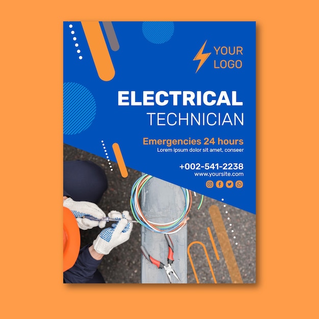 electrician flyer v design