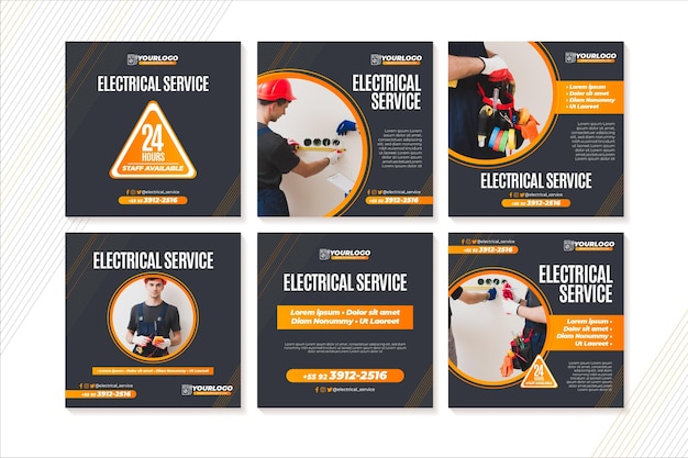 Electrician instagram posts template