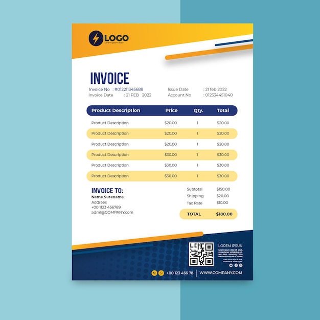 Electrician invoice