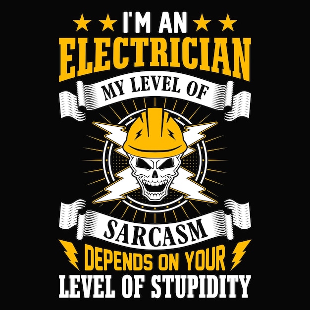 Electrician quotes vector t shirt design