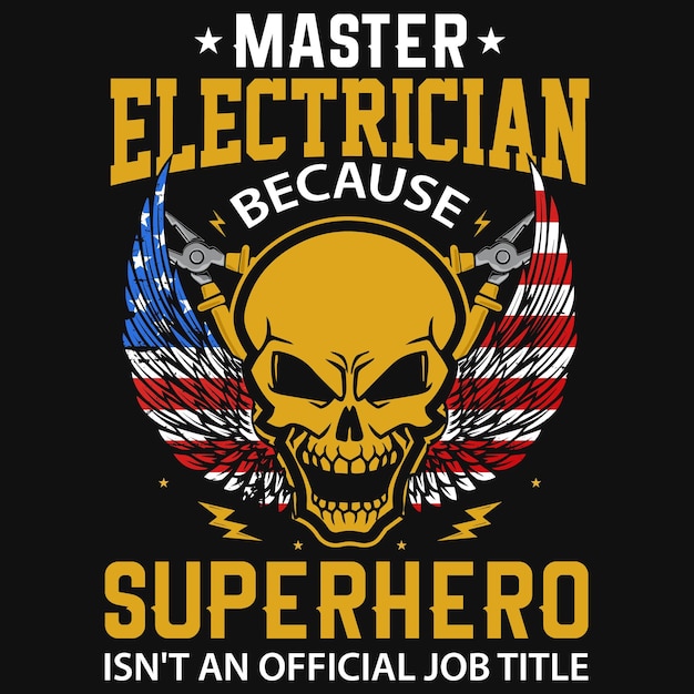 Electricians tshirt design