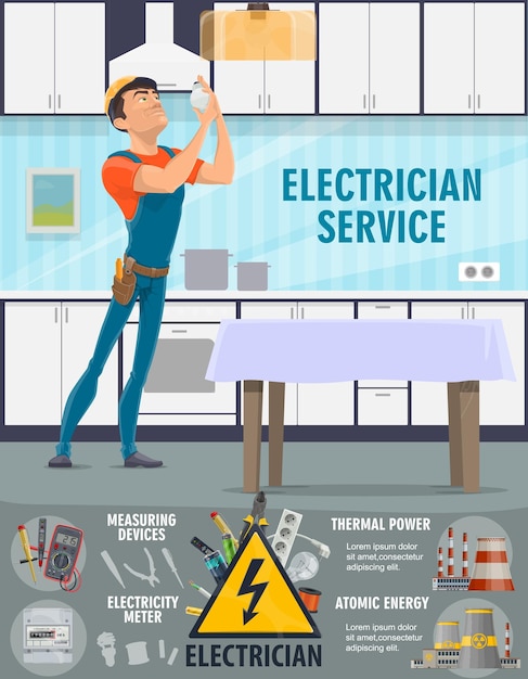 Electricity electrician service and tools