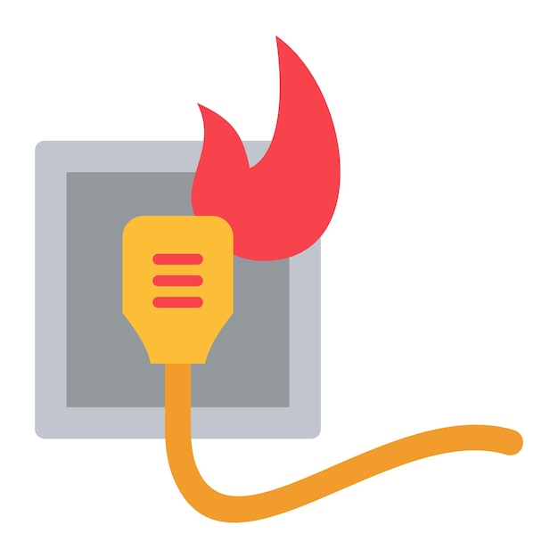 Vector electricity fire icon