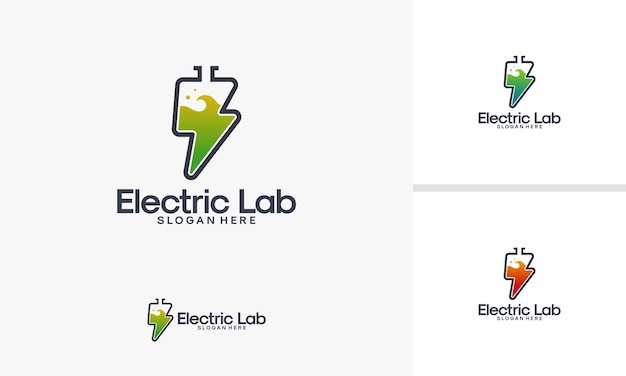 Electricity Laboratory logo designs vector Electricity Research logo template