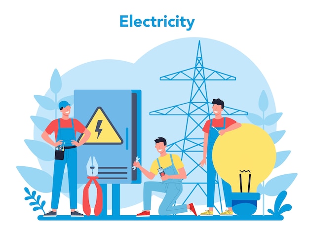 Vector electricity works service concept