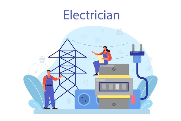 ベクトル 電気工事サービスコンセプト